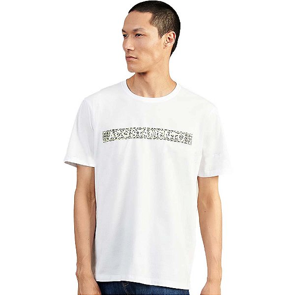 Camiseta Acostamento Pixel V23 Branco Masculino
