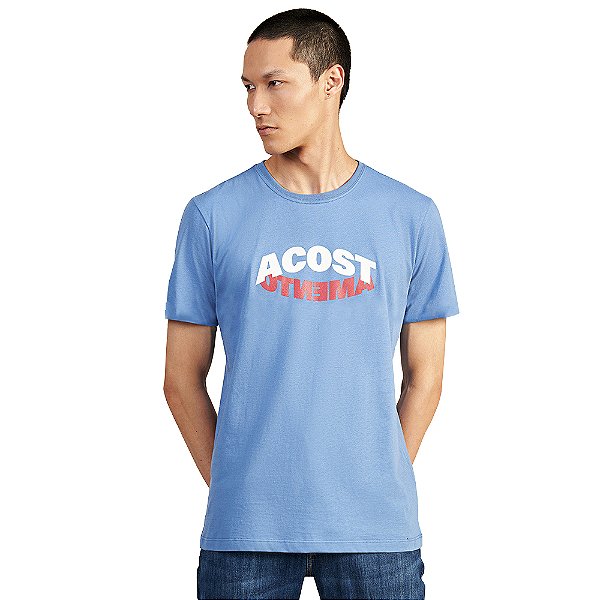 Camiseta Acostamento Atlantic V23 Azul Claro Masculino