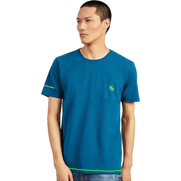 Camiseta Acostamento Atlantic V23 Azul Masculino