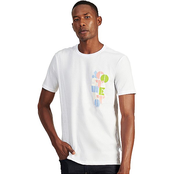 Camiseta Acostamento Letters V23 Branco Masculino