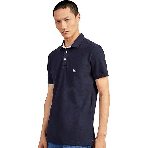 Camisa Polo Acostamento Dual V23 Marinho Masculino