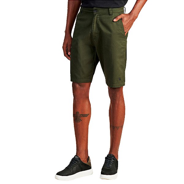 Bermuda Acostamento Casual V23 Verde Masculino
