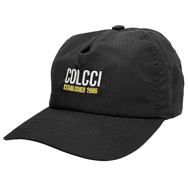 Boné Colcci Aba Curva Bordado Rip Stop Strapback Preto