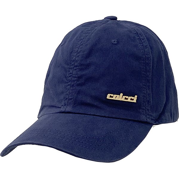 Boné Colcci Aba Curva Basic Gold Strapback Azul Marinho