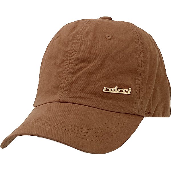 Boné Colcci Aba Curva Basic Gold Strapback Marrom