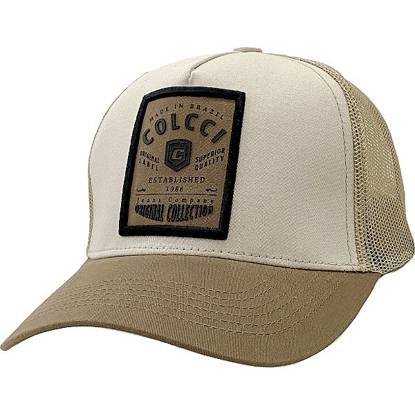 Boné Colcci Denim Julia Trucker Bege Unissex