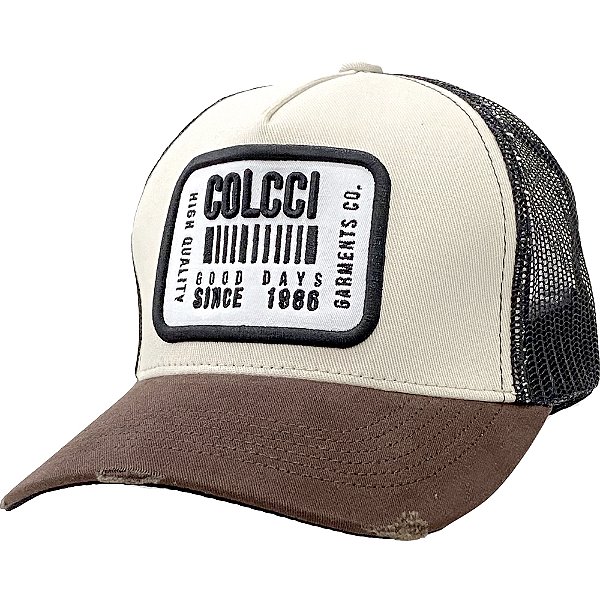 Boné Colcci Since 1986 Trucker Bege Unissex