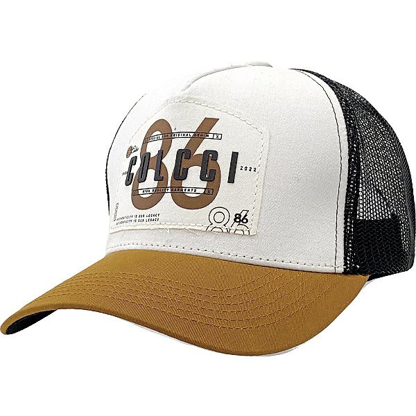 Boné Colcci Bordado Trucker Branco Unissex