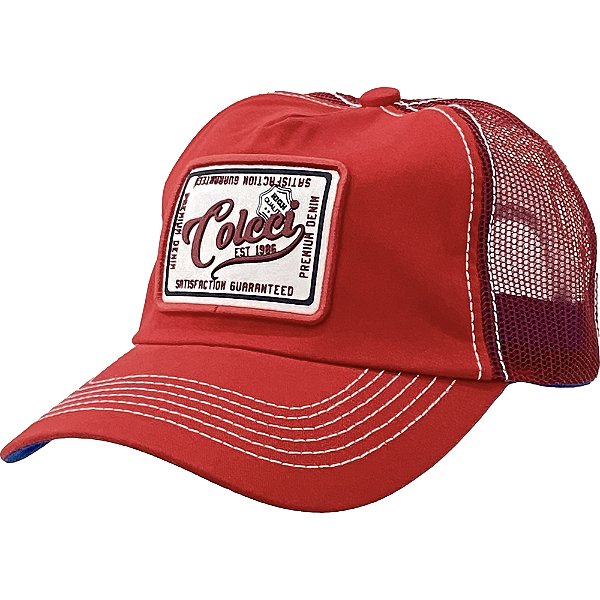 Boné Trucker Colcci Aba Curva Contraste Snapback Vermelho