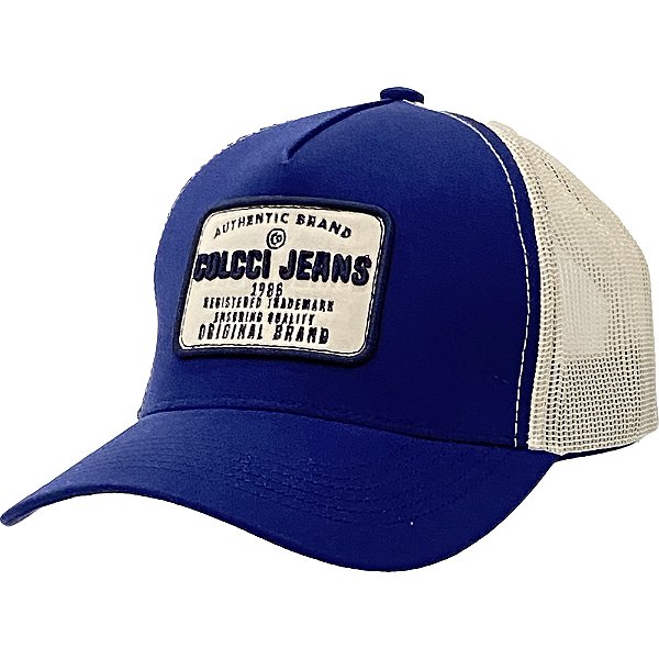 Boné Trucker Colcci Aba Curva Bordado Snapback Marinho