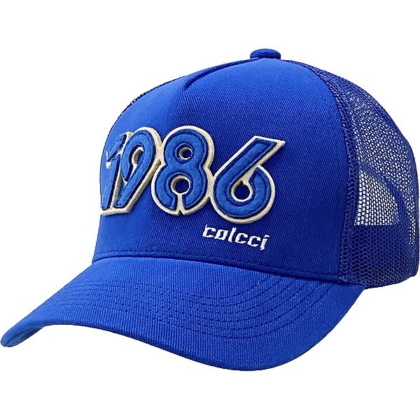 Boné Trucker Colcci Aba Curva Laser Virna Snapback Azul