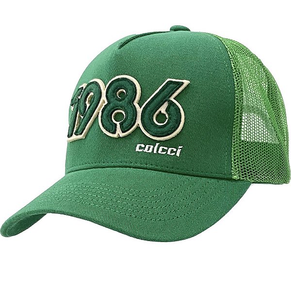 Boné Trucker Colcci Aba Curva Laser Virna Snapback Verde