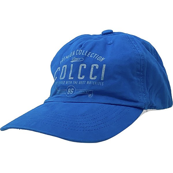 Boné Colcci Aba Curva Silk Premium Collection Julia Azul