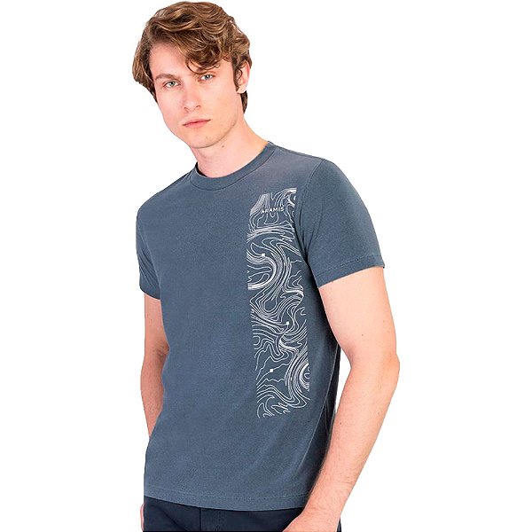 Camiseta Aramis Stone Mapas V23 Azul Masculino