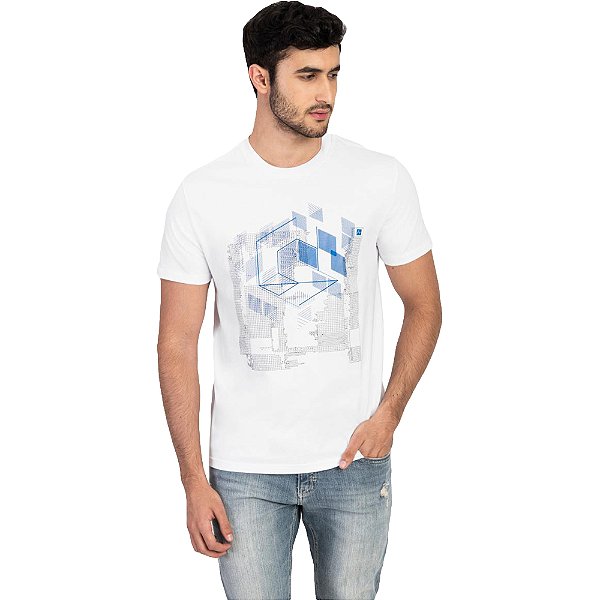 Camiseta Aramis Cubo Mágico V23 Branco Masculino