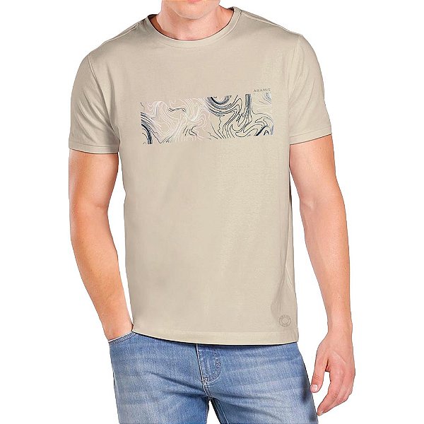 Camiseta Aramis Eco Maps V23 Bege Masculino