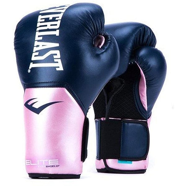 Luva de Boxe Everlast Elite ProStyle Azul e Rosa