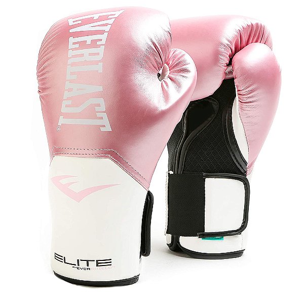 Luva de Boxe Everlast Elite ProStyle Rosa e Branco