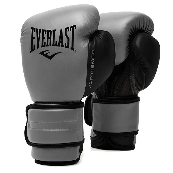 Luva de Boxe Everlast PowerLock Cinza