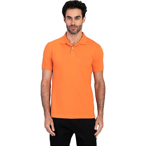 Camisa Polo Aramis Basic Piquet Laranja Masculino