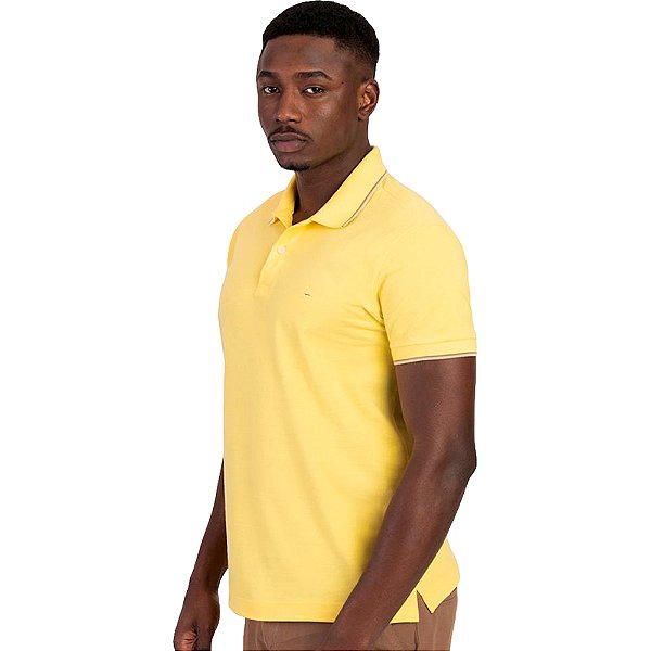 Camisa Polo Aramis Basic 3 Listras V23 Amarelo Masculino