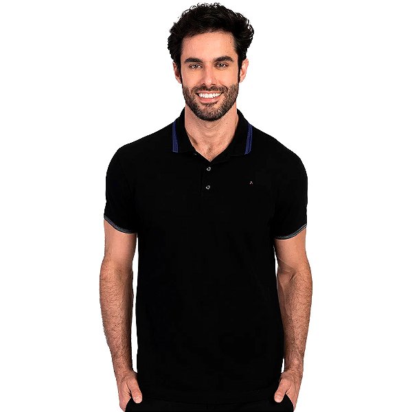 Camisa Polo Aramis Classic V23 Preto e Marinho Masculino
