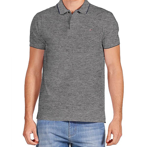Camisa Polo Aramis Classic Cinza e Marinho Masculino