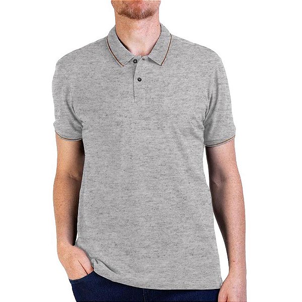 Camisa Polo Aramis Piquet Duplo V23 Cinza Masculino