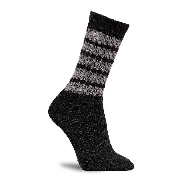 Meia Columbia Texture Wool Crew Preto