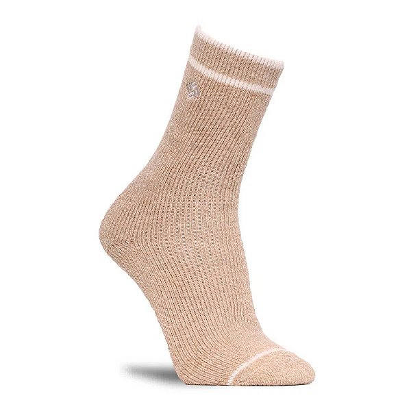Meia Columbia Brushed Wool Fleece Crew Caqui