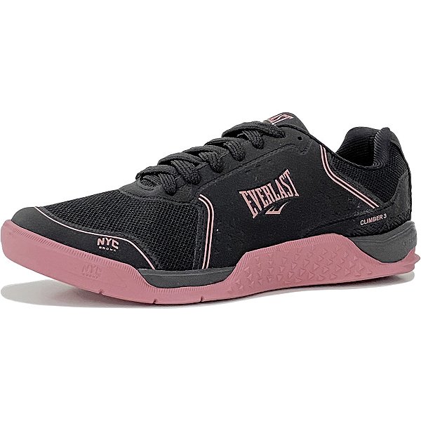 Tênis Everlast Climber III Preto e Rosa Feminino
