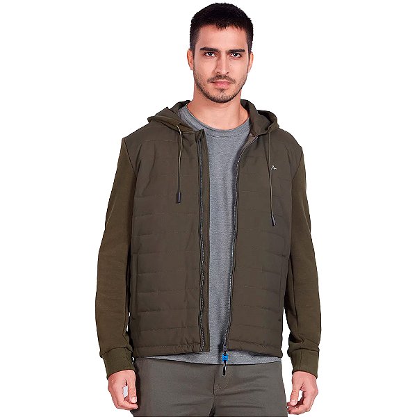 Jaqueta Nylon e Knit Aramis Liquid Repeller Verde Masculino
