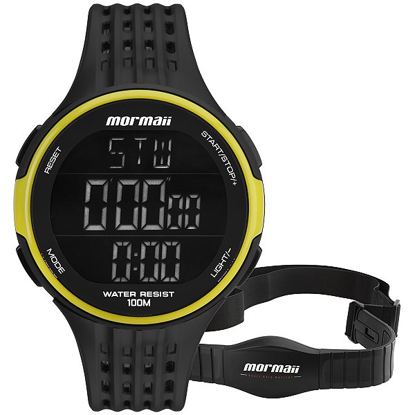 Relógio Mormaii Masculino Monitor Cardíaco Preto MO11559AA8V