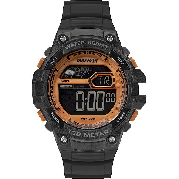 Relógio Mormaii Masculino Wave Preto MO3480AC8L