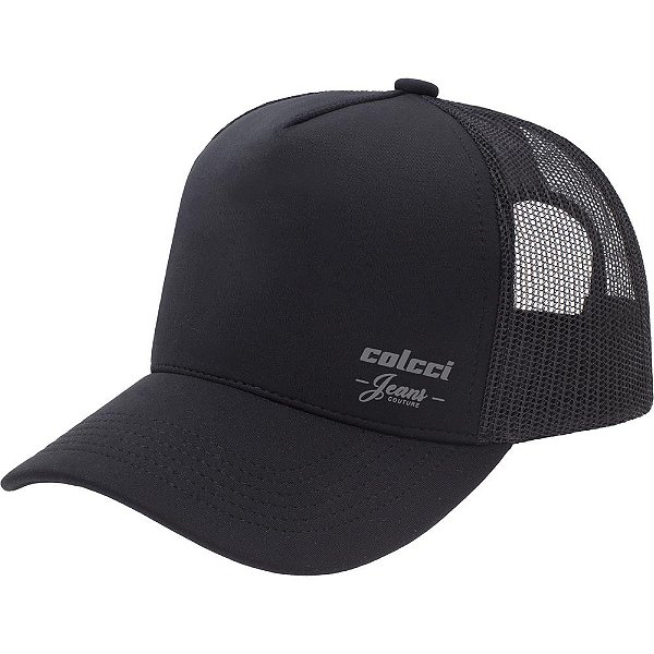 Boné Colcci Aba Curva Trucker Snapback Preto