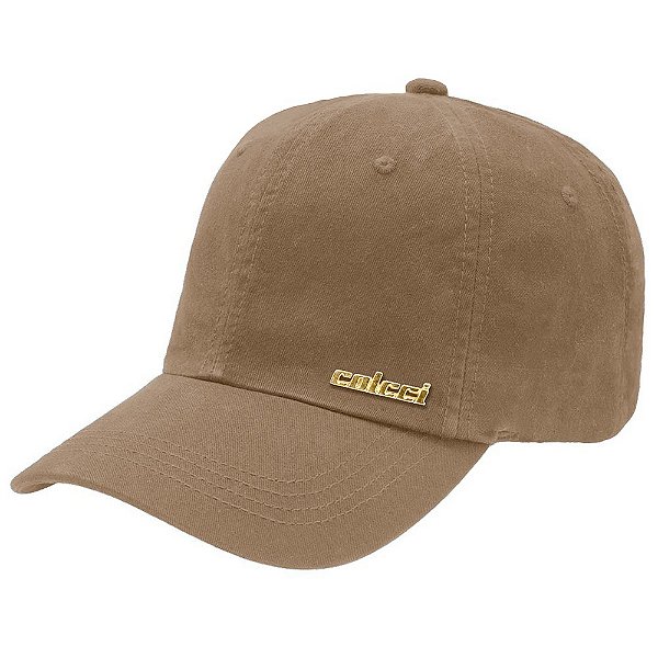 Boné Colcci Aba Curva Basic Gold Strapback Marrom