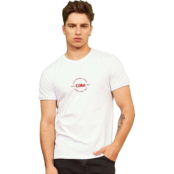 Camiseta Coca Cola Shape AV23 Branco Masculino
