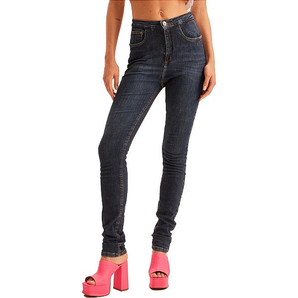 Calça Jeans Lança Perfume Hestia Shape Now AV23 Azul Feminino