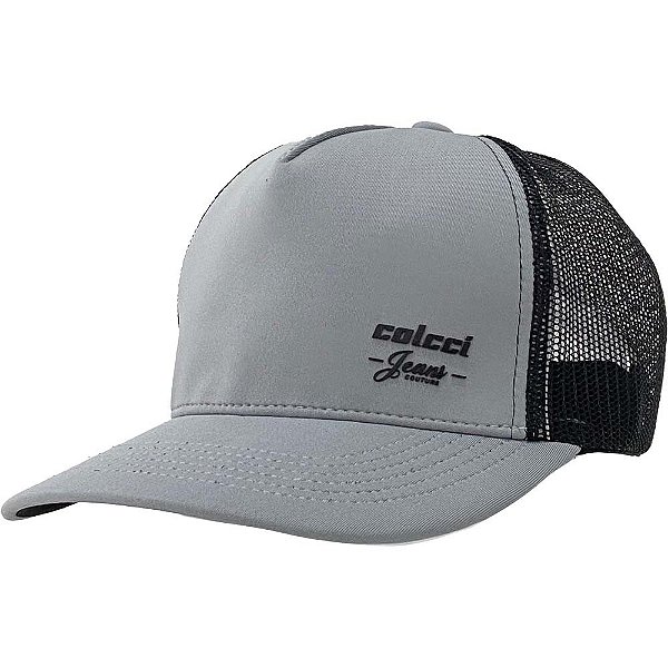 Boné Colcci Aba Curva Trucker Snapback Cinza