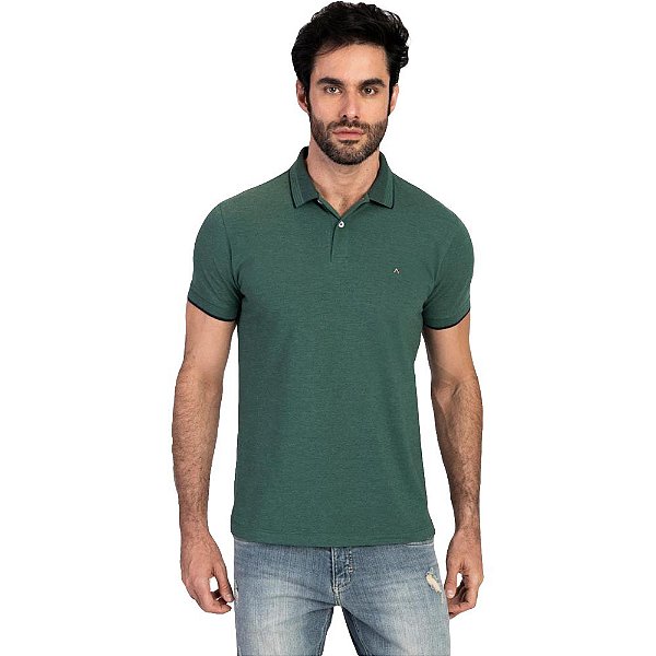 Camisa Polo Aramis Piquet Bicolor AV23 Verde Masculino