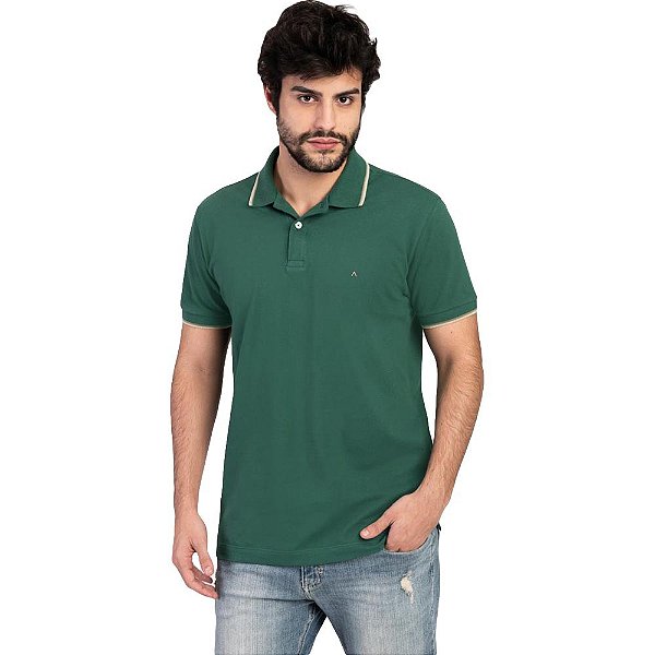 Camisa Polo Aramis 3 Listras AV23 Verde Masculino