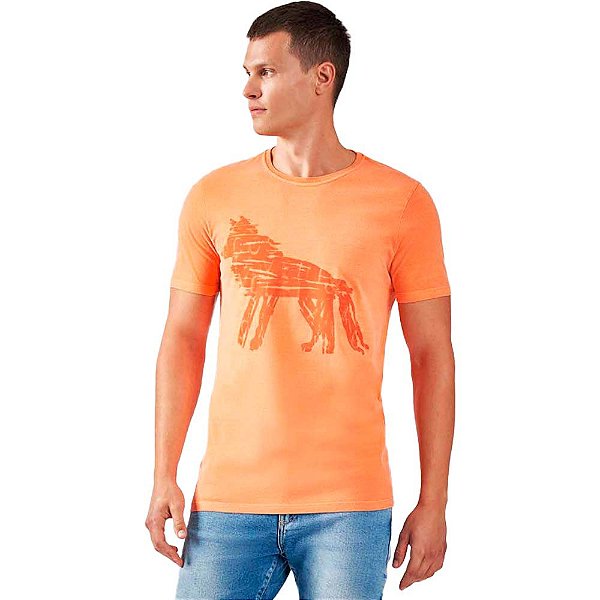 Camiseta Acostamento Cuts O23 Laranja Masculino