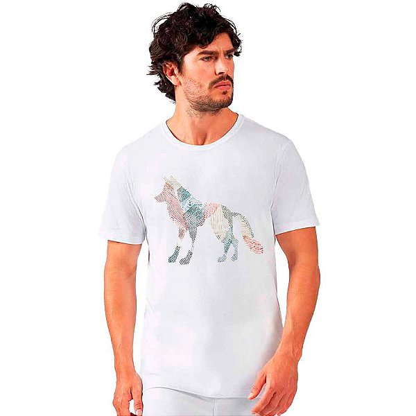 Camiseta Acostamento Pattern O23 Branco Masculino