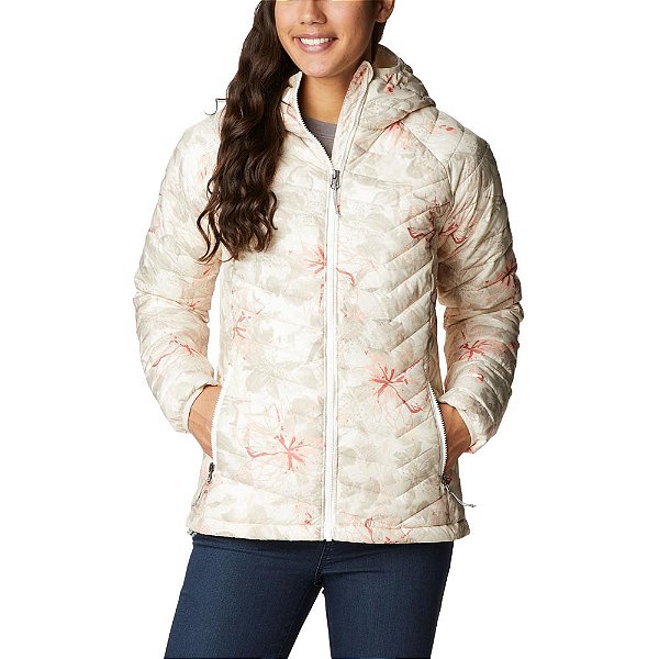 Jaqueta Columbia Powder Lite Hooded Off White Feminino