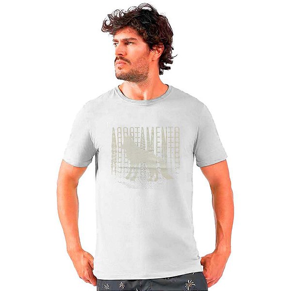 Camiseta Acostamento Wolf Fall O23 Branco Masculino