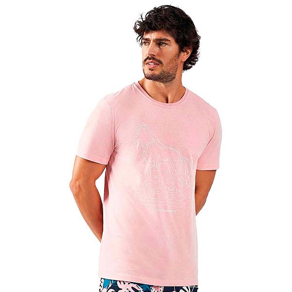Camiseta Acostamento React O23 Rosa Masculino