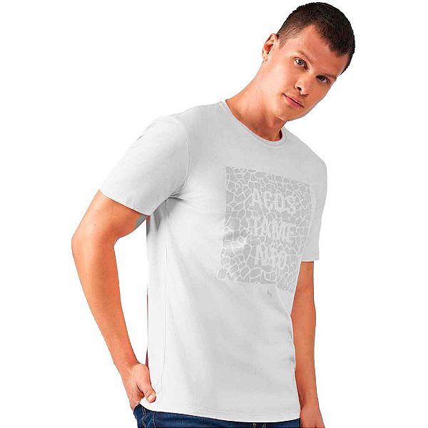 Camiseta Acostamento Rocks O23 Branco Masculino