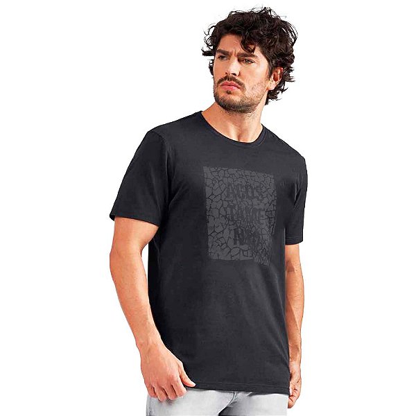 Camiseta Acostamento Rocks O23 Preto Masculino