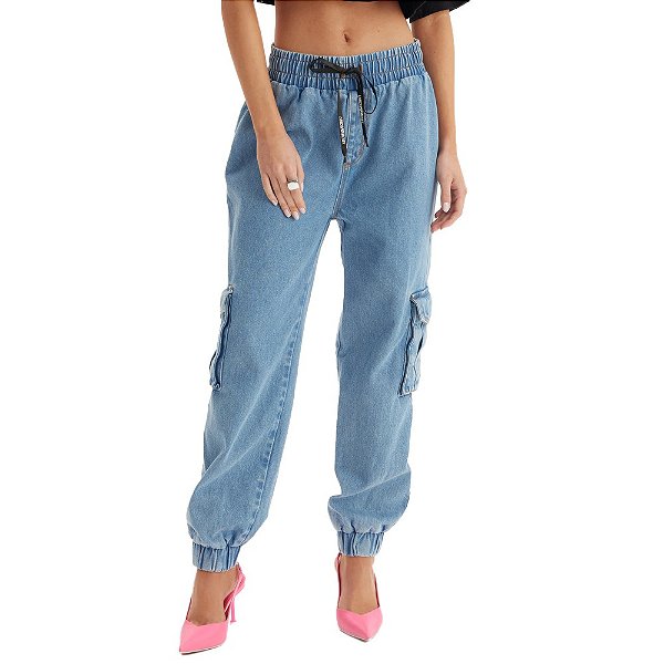 Calça Jeans Easy Lança Perfume Jogging IV23 Azul Feminino