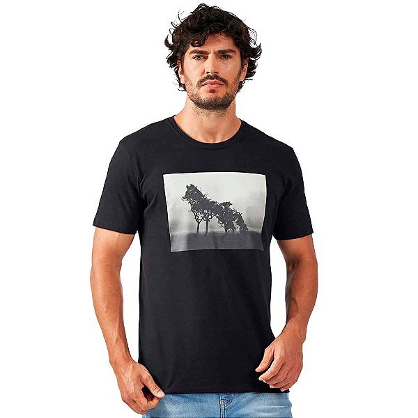 Camiseta Acostamento Forest IV23 Preto Masculino